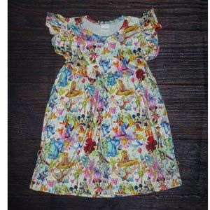 Disneyland Characters Girls Sleeveless Pearl Dress